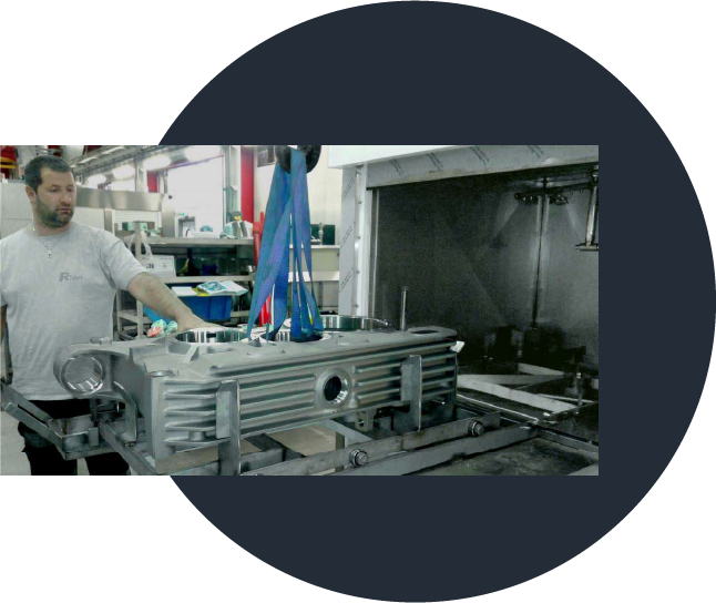 Lavadora de aspersion de agua para remanufactura