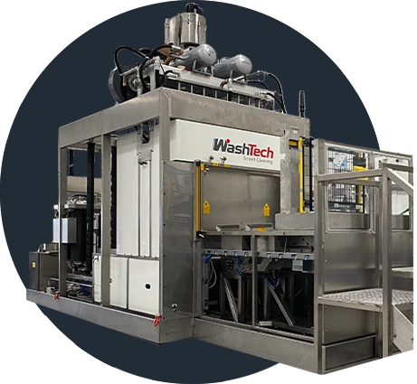 Máquina con plataforma de acceso integrada.