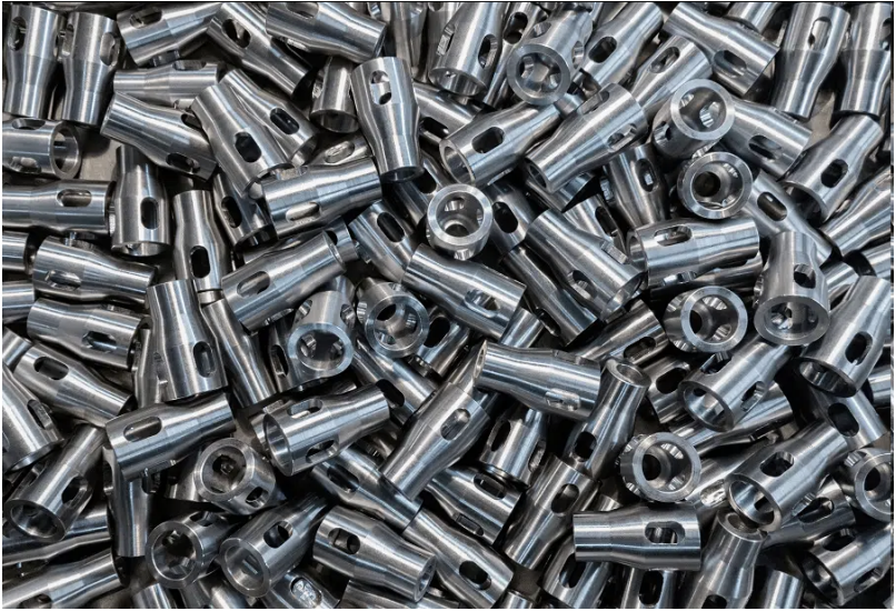 Bulk parts ready for intermediate washing after machining