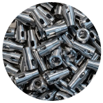 Bulk parts ready for intermediate washing after machining