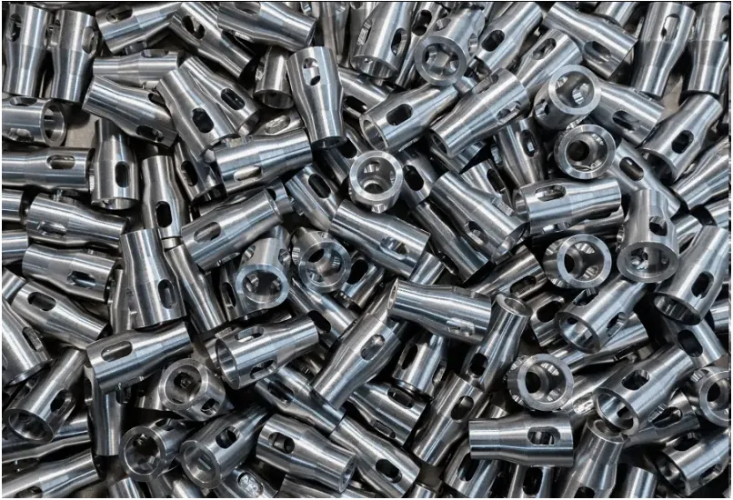 Bulk parts ready for intermediate washing after machining