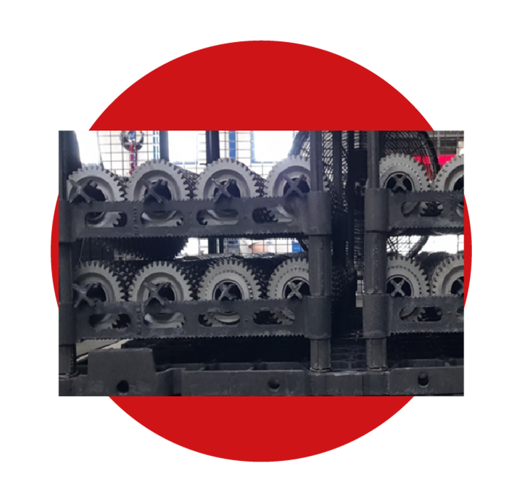 Degreasing of part in heat treatment section