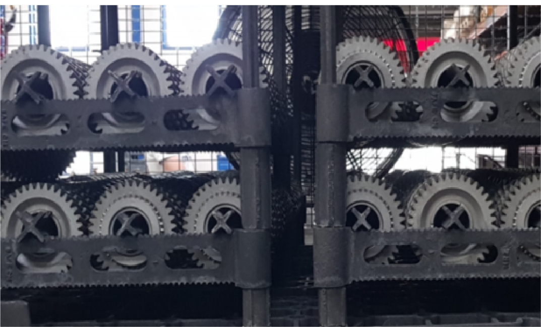 Degreasing of part in heat treatment