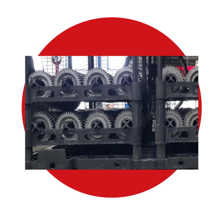 Degreasing of part in heat treatment section