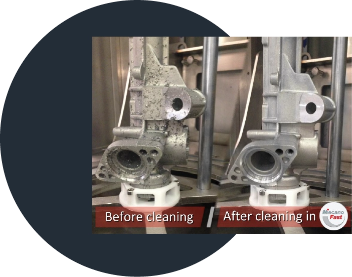 Machined part particle removal process