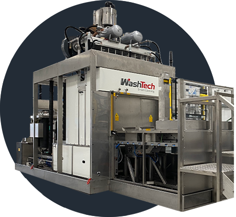 Maquina automatizada de lavado de piezas de gran tamaño