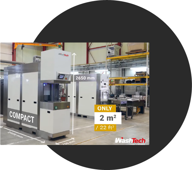 Small washing machine for automated cell