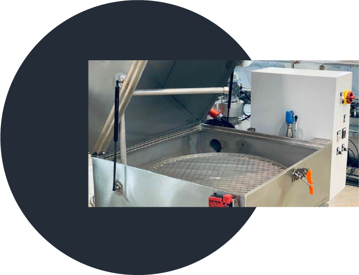 Automatic Component Washer with Rotating Basket