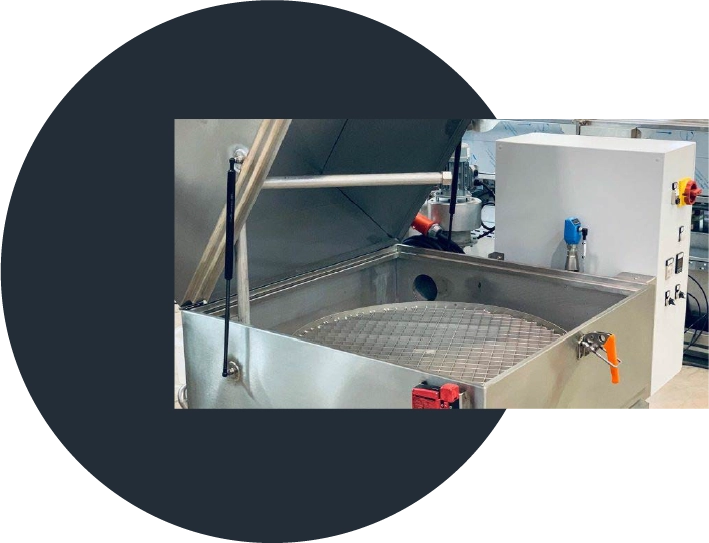Automatic Component Washer with Rotating Basket