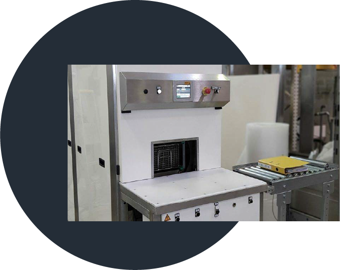 Easy integration of compact drum system into machining production cell