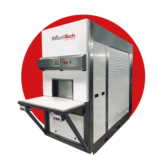 Industrial Parts Spray Washer in Basket for Machining and Maintenance Processes