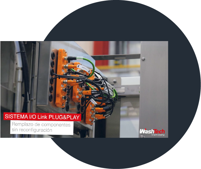 IO-Link system for smart integration of basket washer