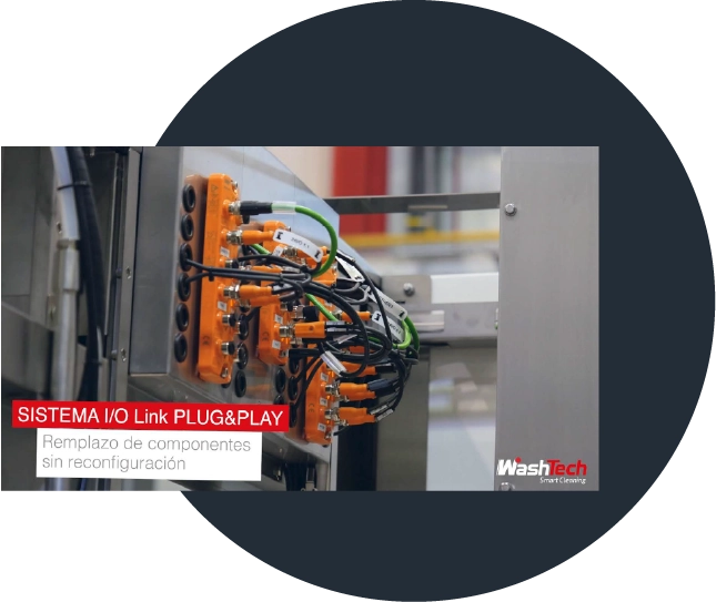 IO-Link system for smart integration of basket washer