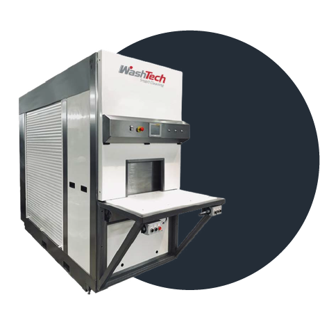 Spray Cleaning System Designed for Large Parts with Custom Drum