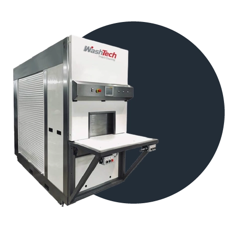 Spray Cleaning System Designed for Large Parts with Custom Drum