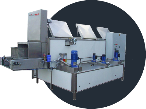 Tunnel system with multiple rinse stages and optimized drying