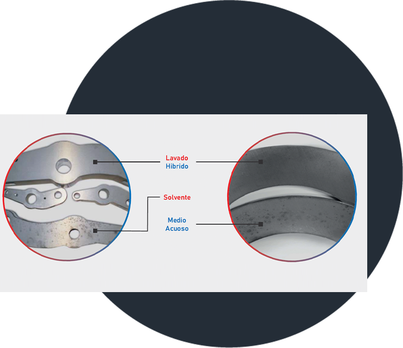 Vacuum Degreasing Diagram with Hybrid Solvent Water Technology