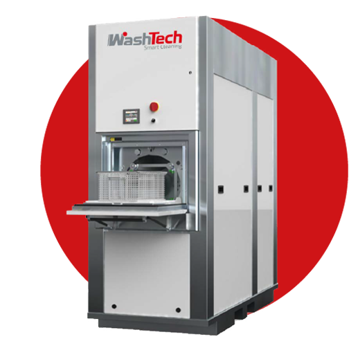 Technical spray cleaning equipment ideal for robotic cells and production in reduced spaces